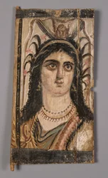 Painel com imagem pintada de Isis, 180-200 AD (têmpera sobre madeira)